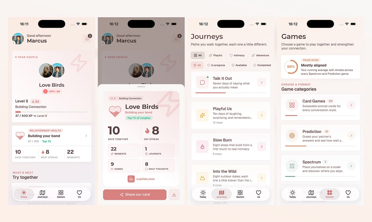 Best Couples Apps 2026: How Cuplido Compares to Paired, Lasting, Love Nudge, and Coral