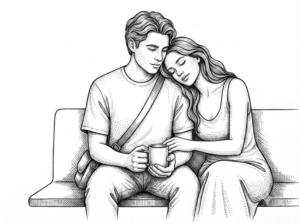 Cuplido couples app: a quality time plan, "The after-dinner walk"